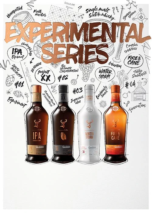 格兰菲迪实验室系列四款酒:IPA Experiment、Project XX、Winter Storm与Fire & Cane